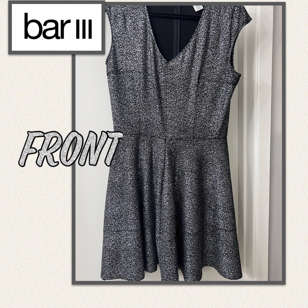 Bar III ++Women’s SZ XL++Metallic*Silver Dress* - Worn 1x {EUC} + Sparkly LBD***